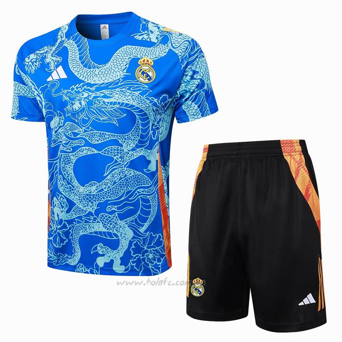 Chandal del Real Madrid Dragon Manga Corta 2024-2025 Azul - Pantalon Corto
